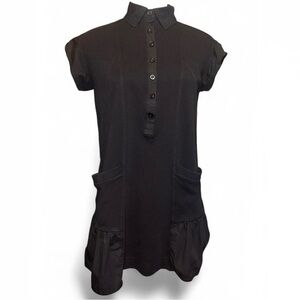 Women’s Size Small Vintage Black Mini Dress Lolita Gothic Pre-Owned Shirt Dress